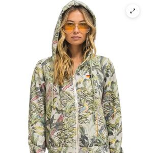 Aviator Nation Jungle Sand Print Hoodie Large